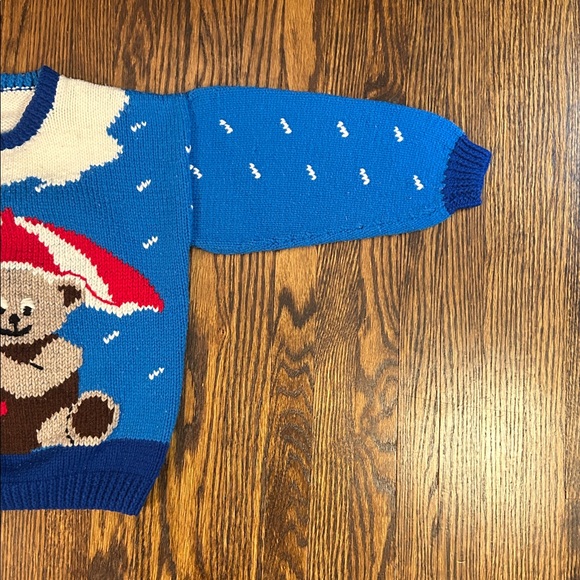 Vintage Homemade Hand Knit Teddy Bear Sweater - Picture 7 of 8